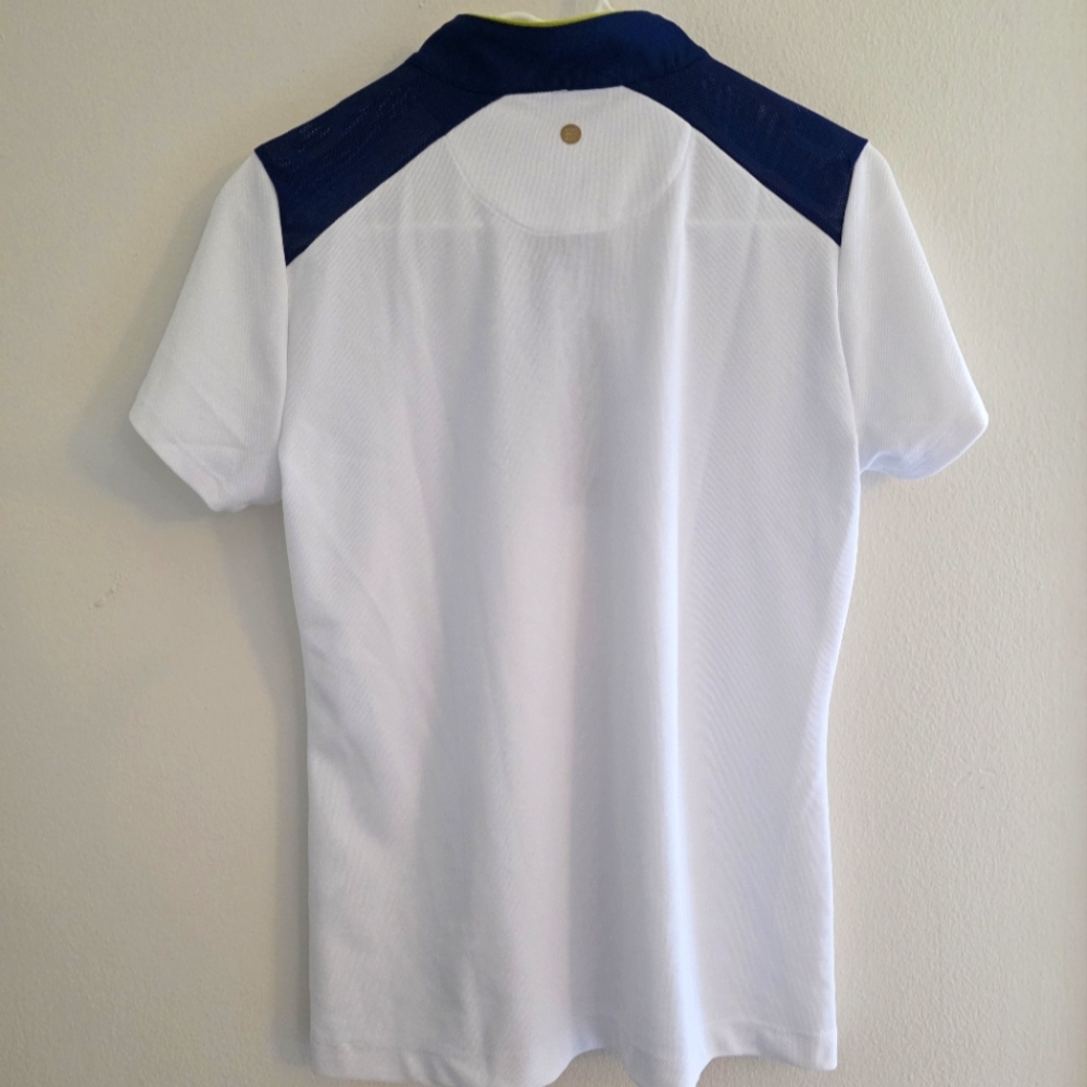 Women's EP New‎ York White and Blue Polo Shirt Sz. Medium - Picture 3 of 7